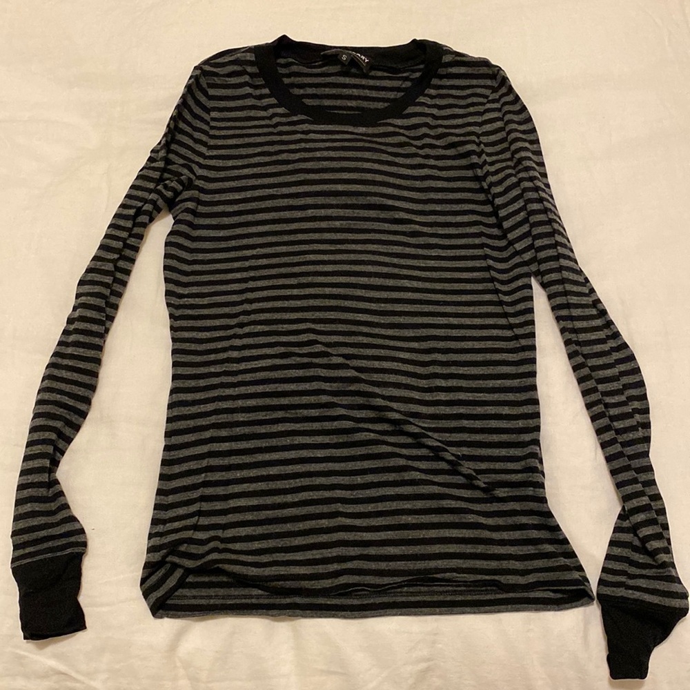 The Willary Gray and Black stripe merino wool.